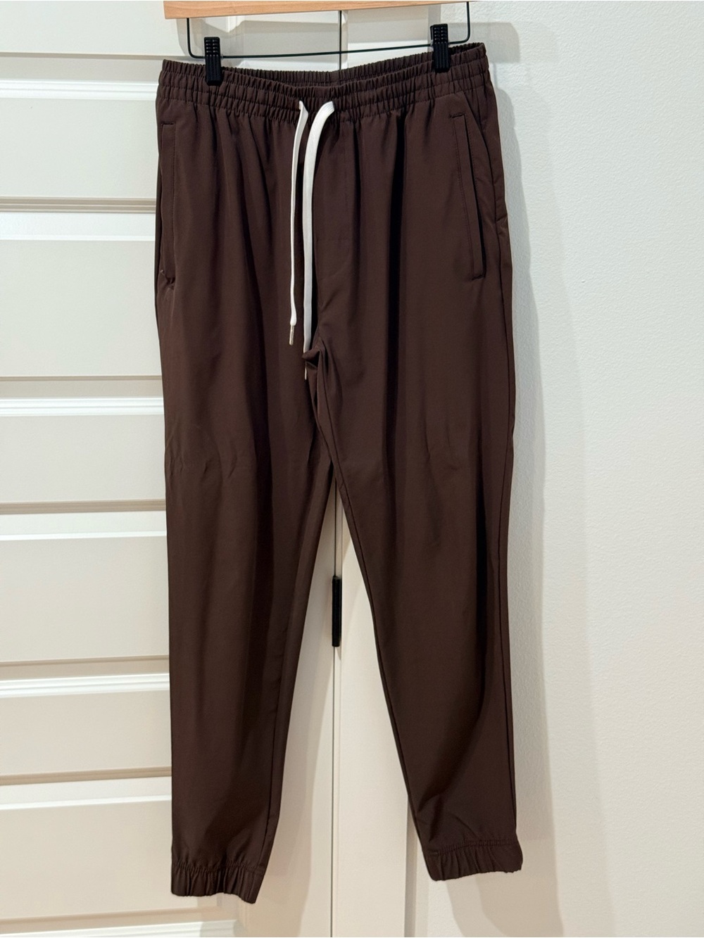 COVE Men's Brown Jogger Pants with Drawstring